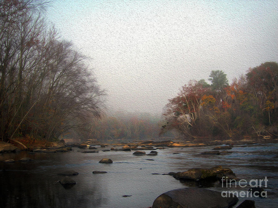 Late Fall Digital Painting Saluda River Photograph by Skip Willits