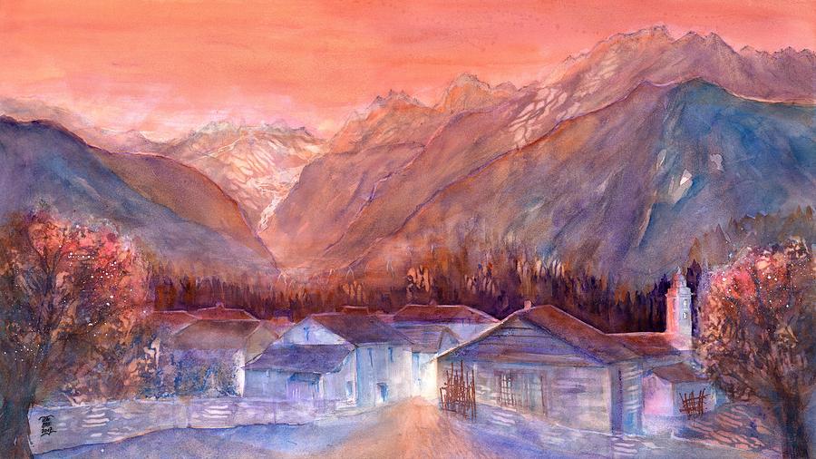 Autumn in the Mountains Painting by Sabina Von Arx