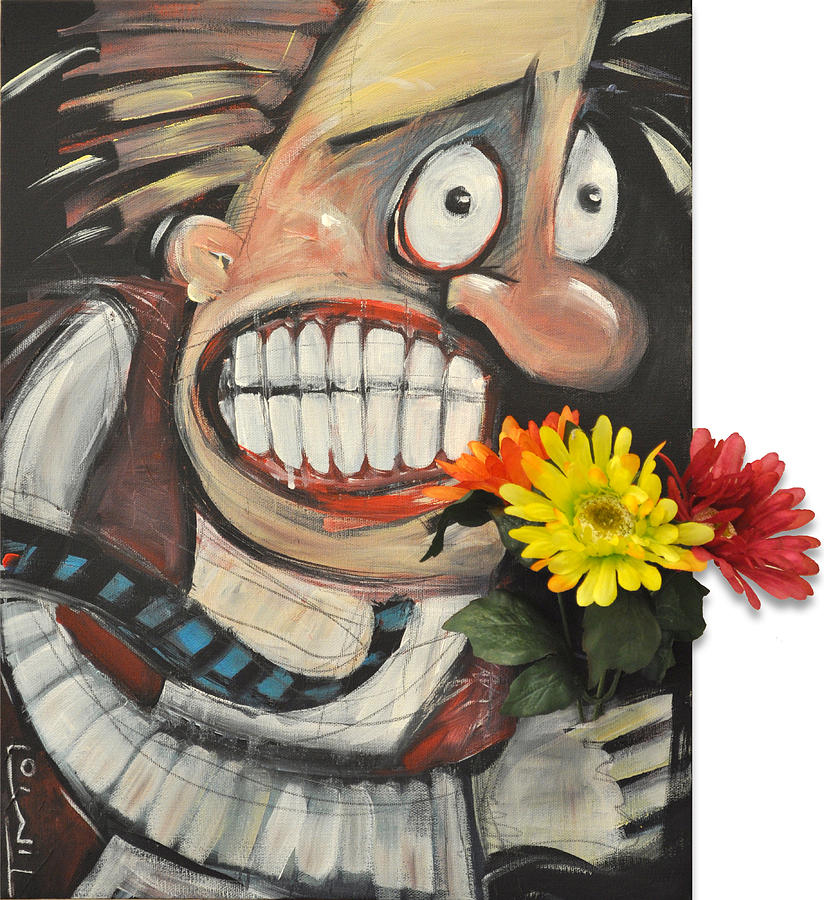 Flower Painting - Late for a Date by Tim Nyberg