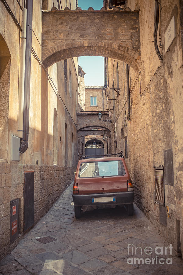 Late Model Car in Ancient Alley Photograph by Edward Fielding