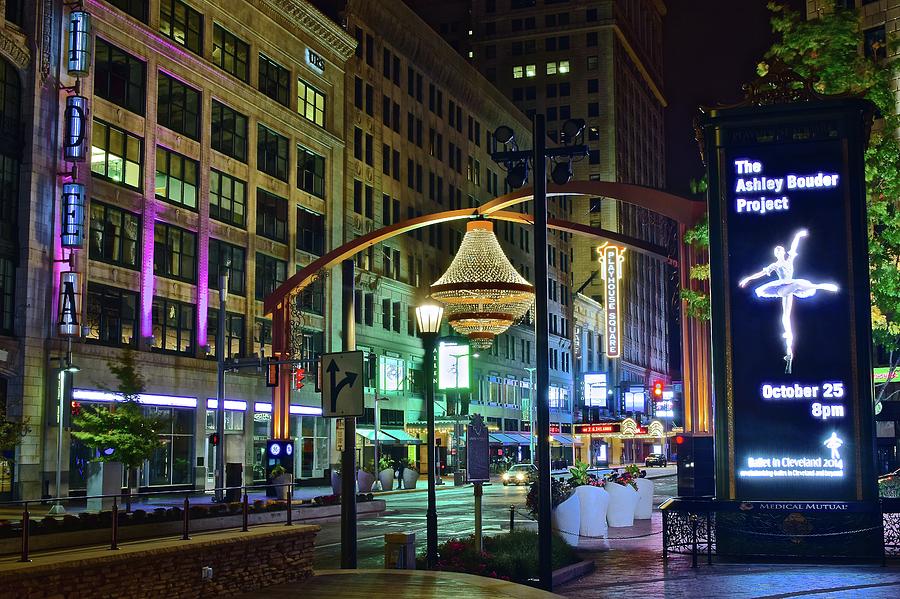 Late Night at Playhouse Square Photograph by Frozen in Time Fine Art Photography