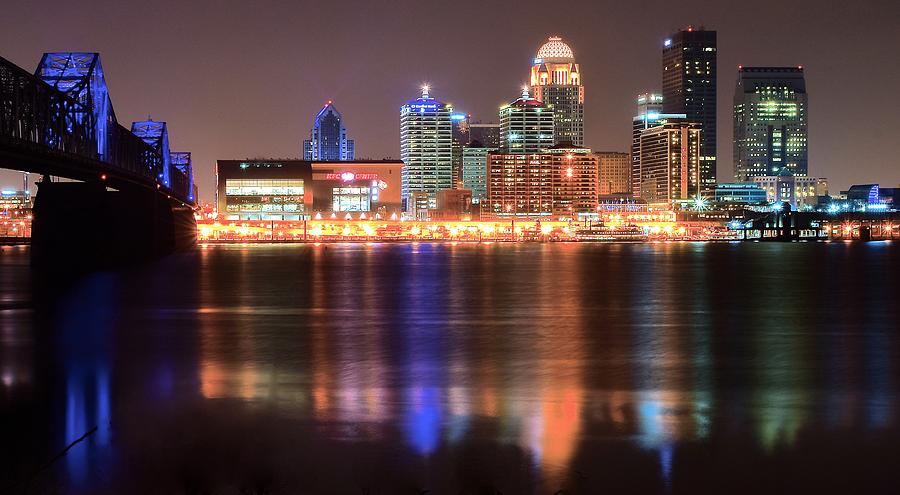 Louisville Photograph - Late Night in Louisville by Frozen in Time Fine Art Photography