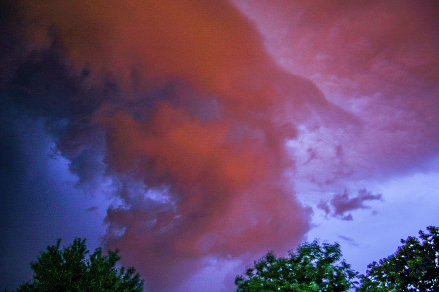 Nature Photograph - Late Night Nebraska Shelf Cloud 011 by NebraskaSC