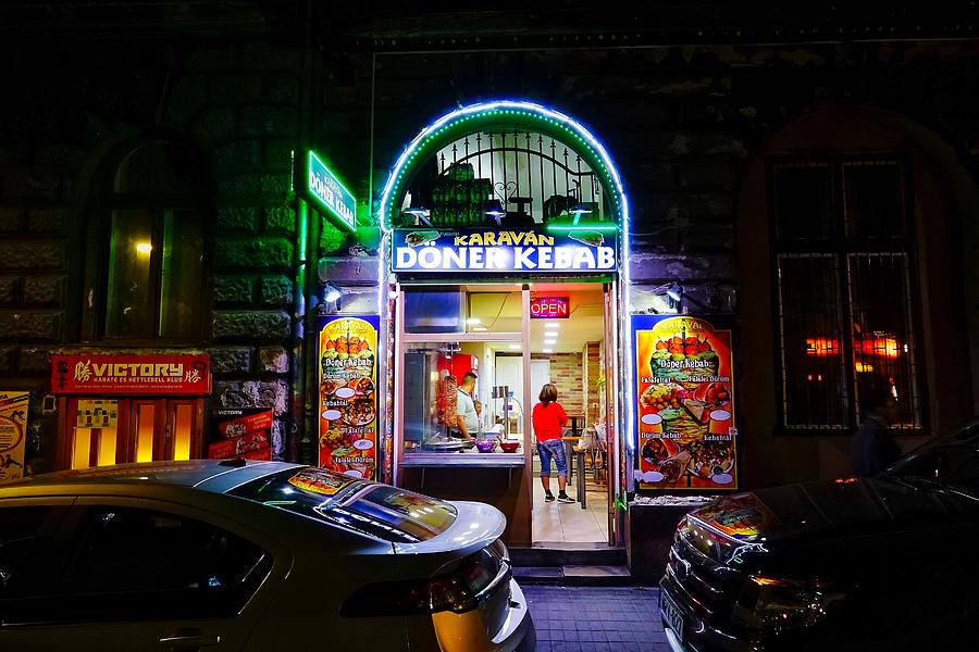 Late Night Restaurant In Budapest, Hungary Photograph by Rick Rosenshein