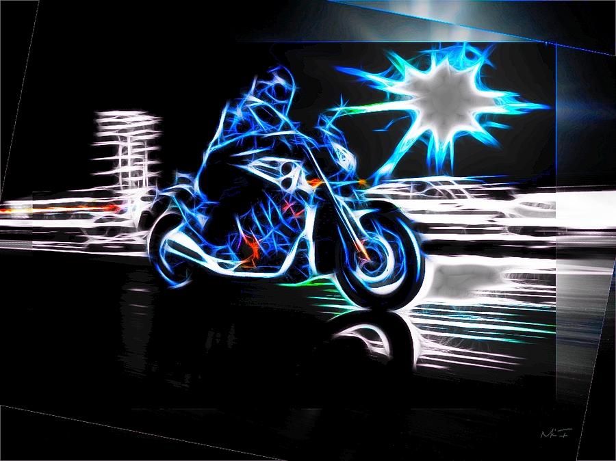 Late Night Street Racing Digital Art by Maciek Froncisz