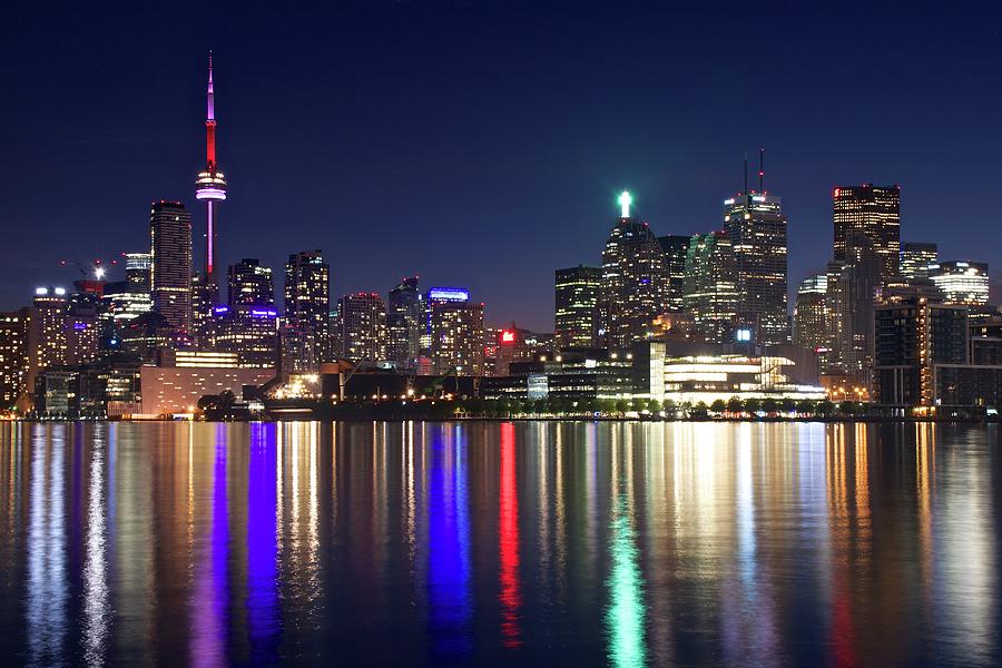 Late Night Toronto Lights Photograph by Frozen in Time Fine Art Photography