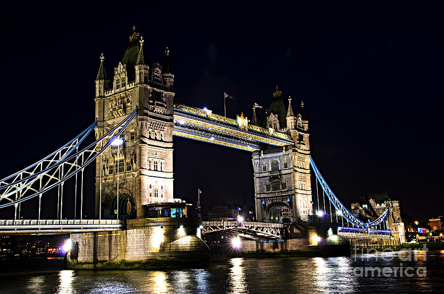 Late night Tower Bridge Photograph by Elena Elisseeva