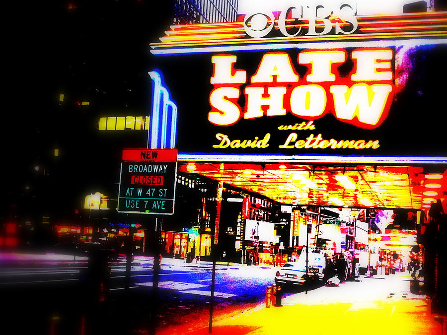 Late Show on Manhattans Broadway Photograph by Funkpix Photo Hunter