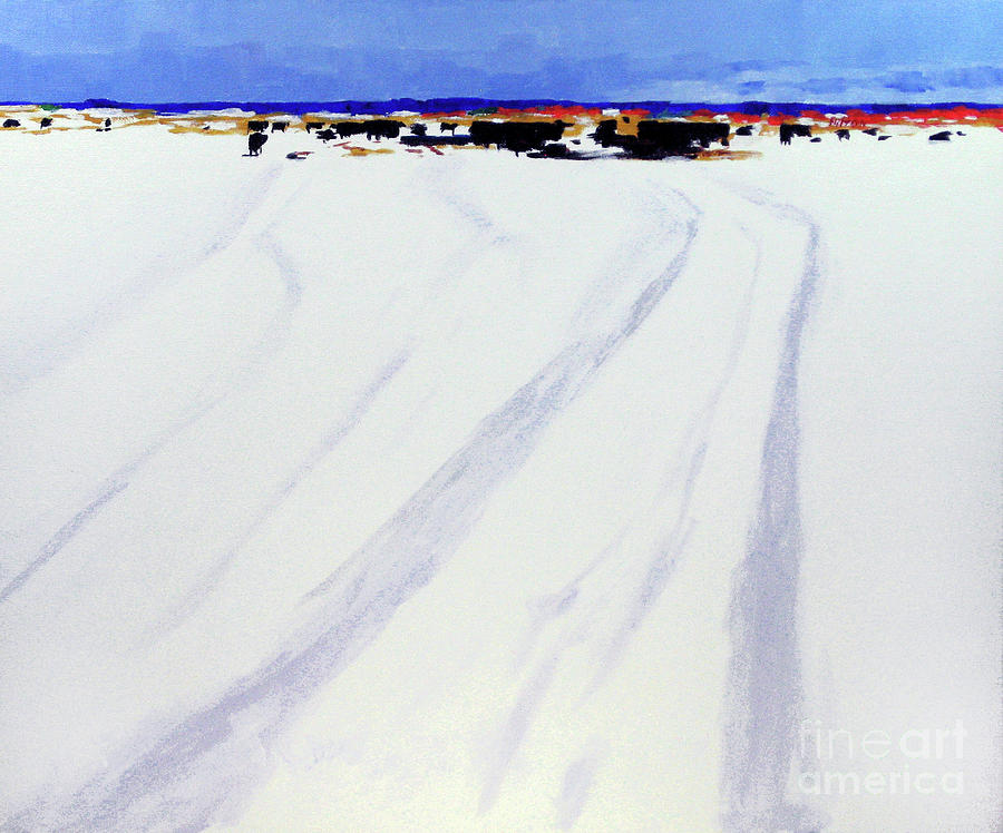 White Painting - Late Snow by Hilton McLaurin White Painting - Late Snow by Hilton McLaurin