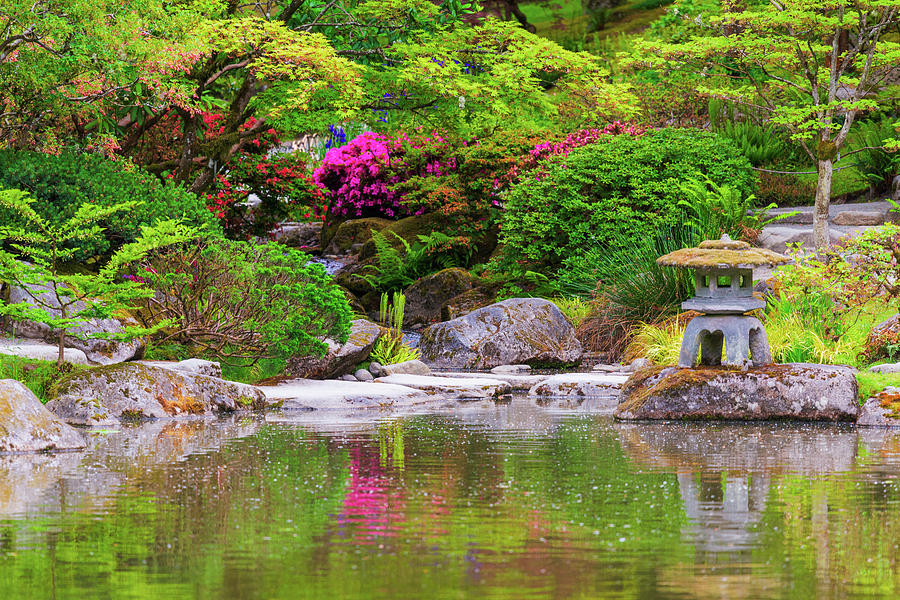 Late Spring at Seattle Japanese Garden Digital Art by Michael Lee