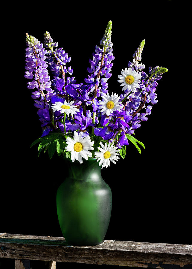 Vase Photograph - Late Spring Flowers by Alan L Graham