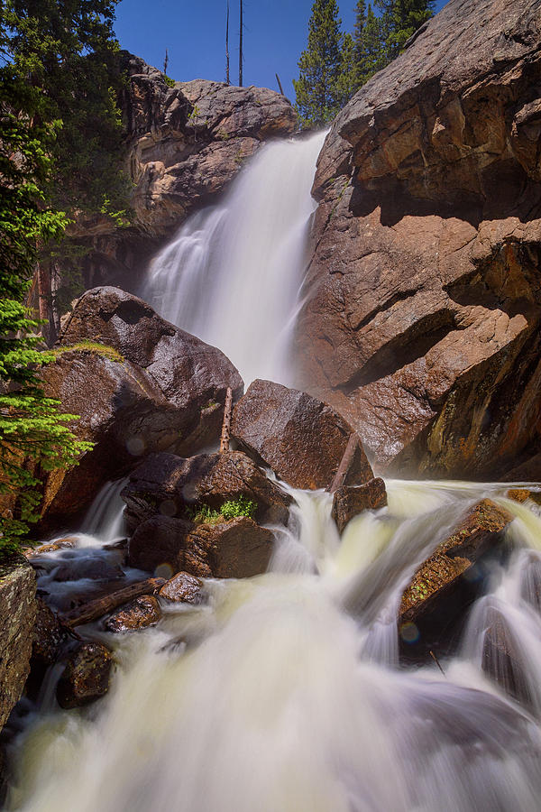 Late Spring Ouzel Falls Portrait Photograph by James BO Insogna