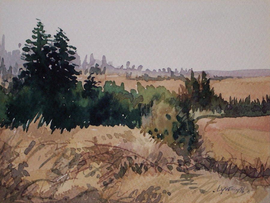 Late Summer Fields Cheney WA Painting by Lynne Haines