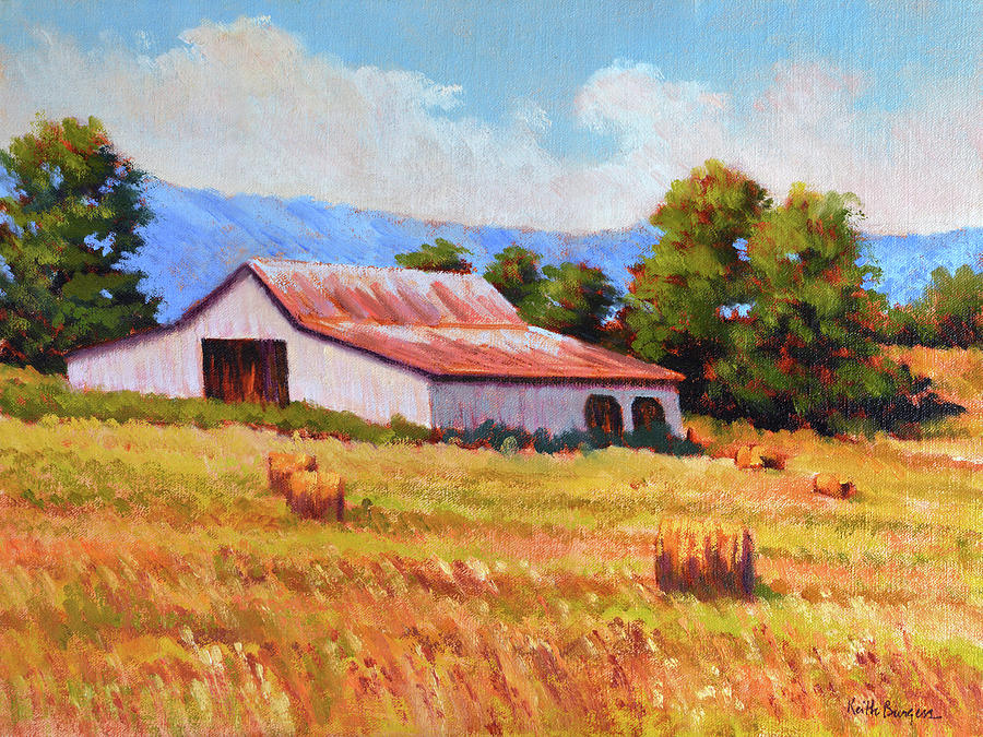 Late Summer Hay Painting by Keith Burgess | Fine Art America