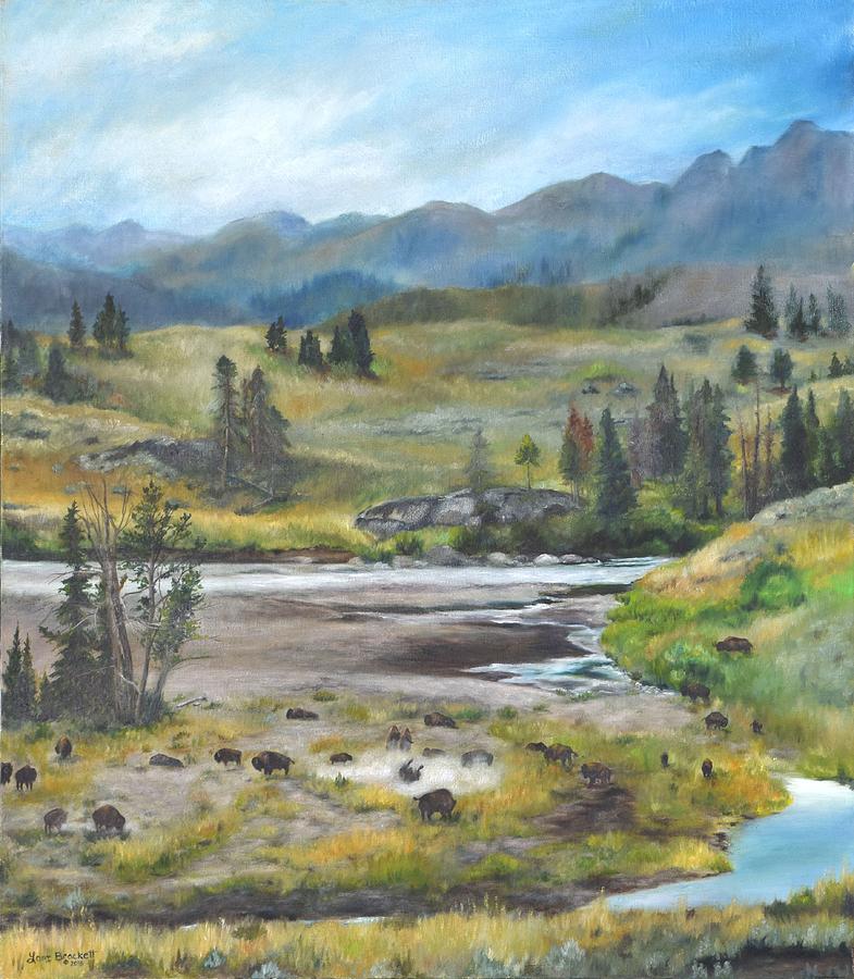 Late Summer in Yellowstone Painting by Lori Brackett