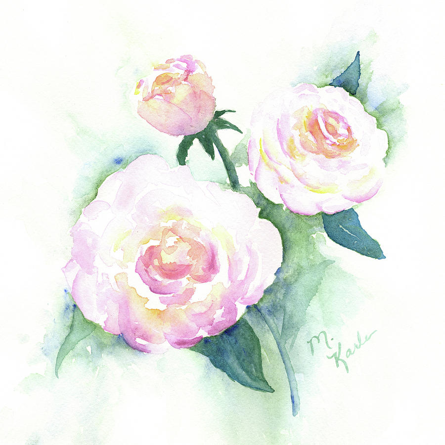 Late Summer Roses Painting by Marsha Karle
