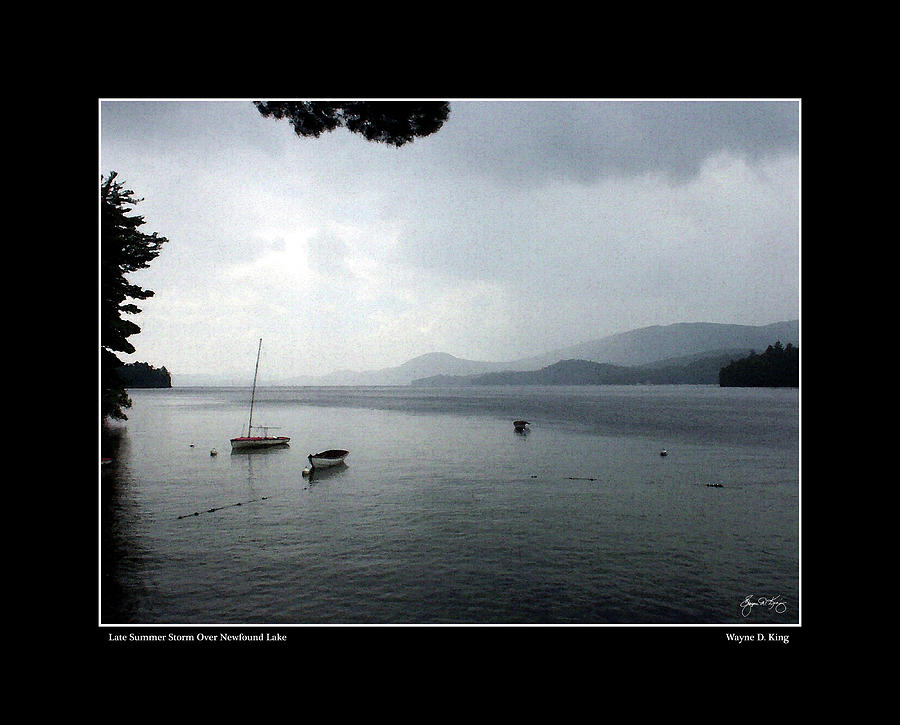 Late Summer Storm Over Newfound Lake Poster Photograph by Wayne King