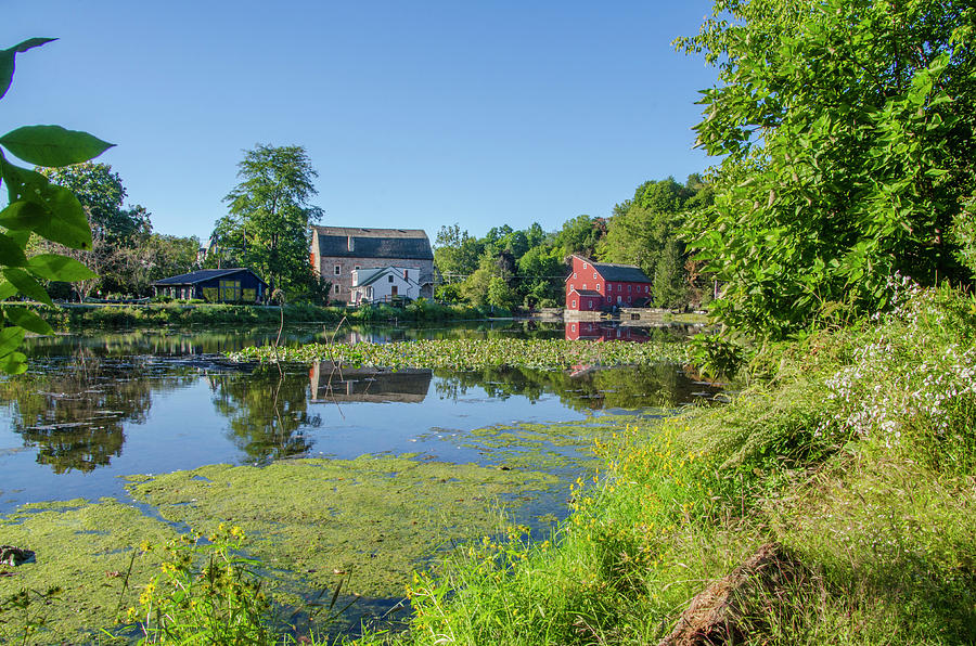 Late Summer - The Red Mill  on the Raritan River - Clinton New J Photograph by Bill Cannon