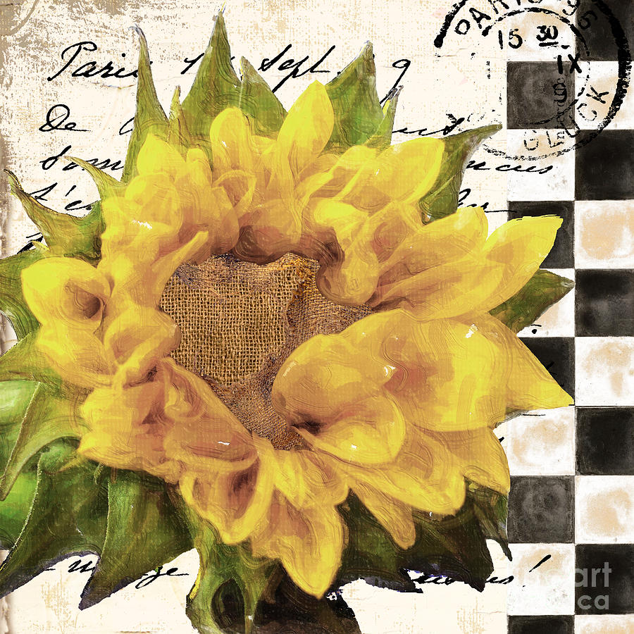 Late Summer Yellow Sunflowers Painting