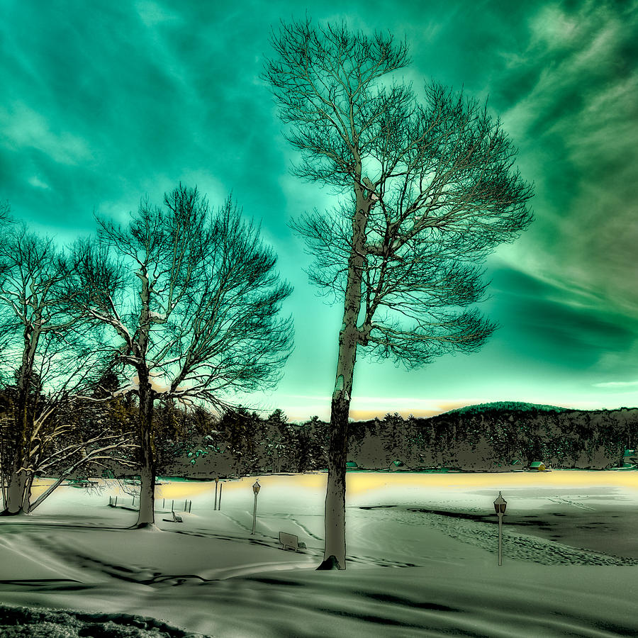 Late Sun on Old Forge Pond Photograph by David Patterson