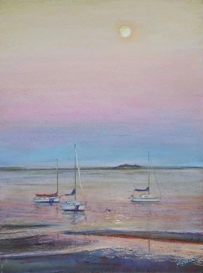 Pleasant Bay Painting - Late Sun on the Seascout by Laura Balboni Craciun