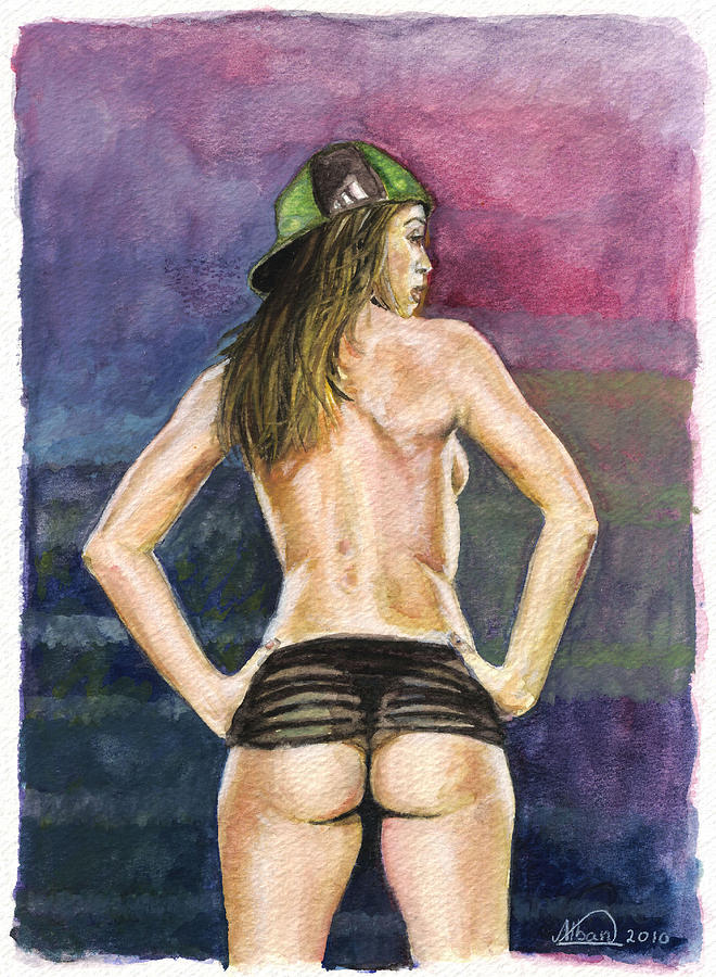Hat Painting - Latina Gangsta Girl 2  by Alban Dizdari