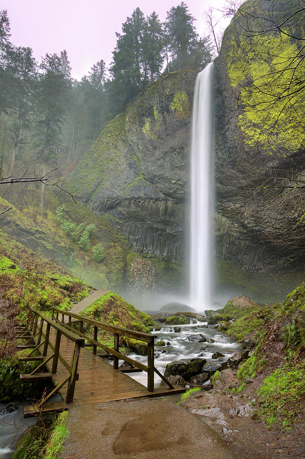 Latourell Falls Photograph - Latourell Falls Waterfall Columbia River Gorge Oregon 2 by Dustin K Ryan