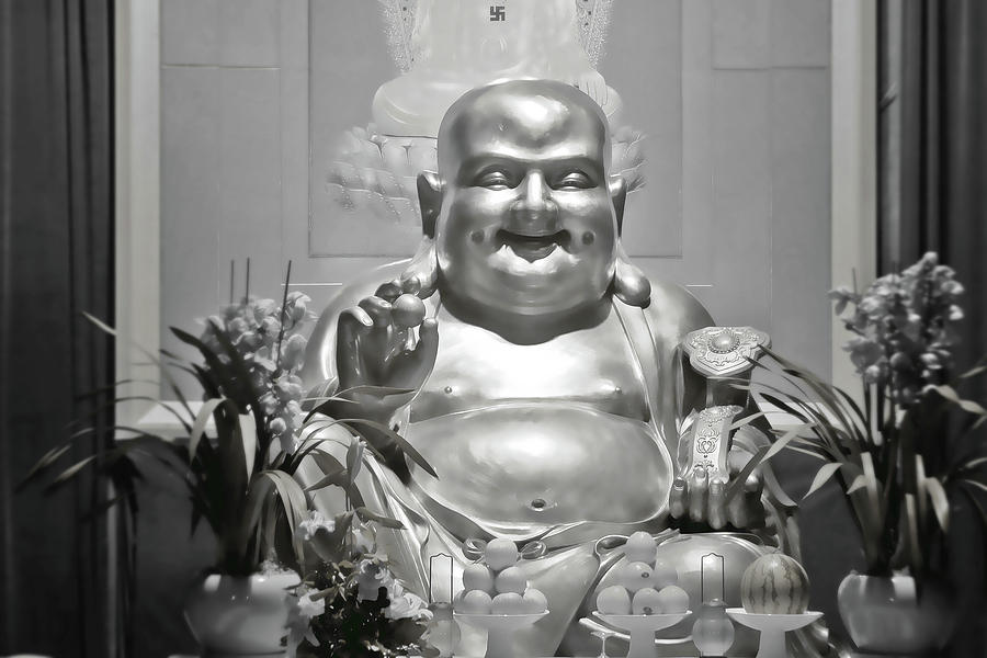 Buddha Photograph - Laughing Buddha - A symbol of joy and wealth by Alexandra Till