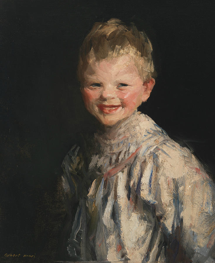 Laughing Child Painting by Robert Henri