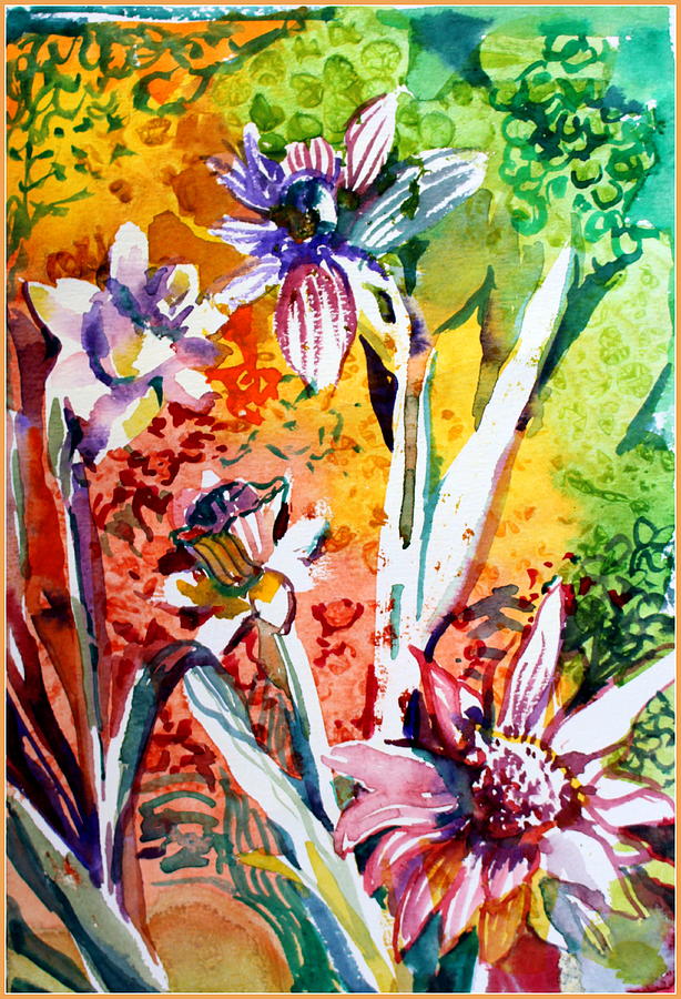 Laughing Flowers Painting by Mindy Newman