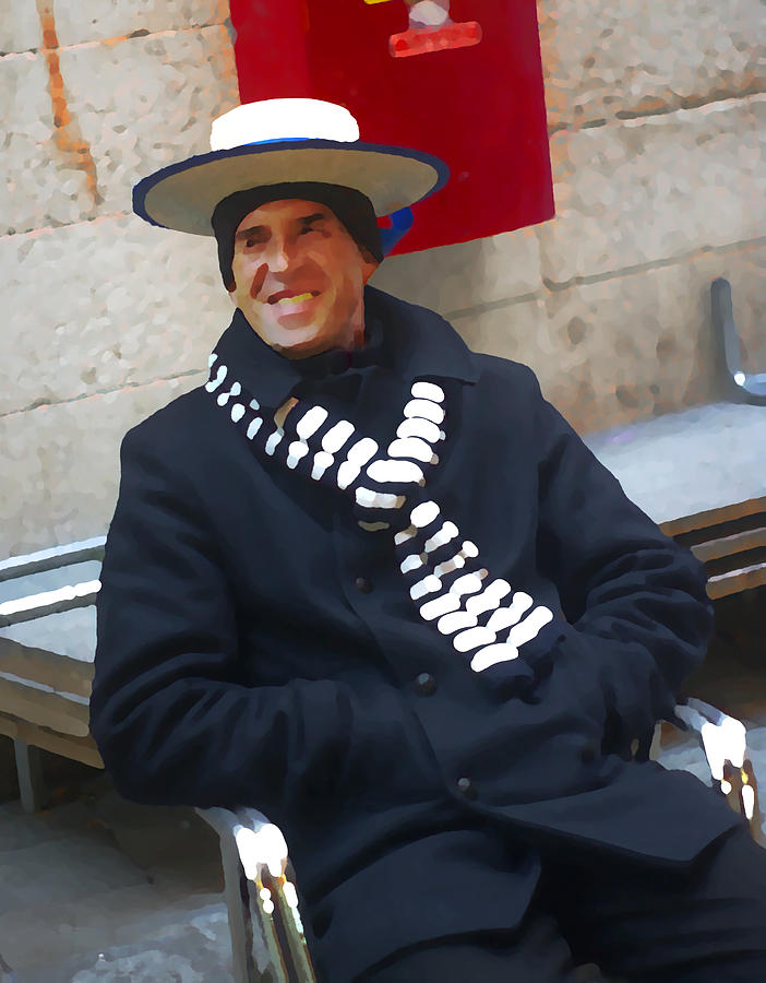 Laughing Gondolier Of Venice Photograph by Suzanne Powers