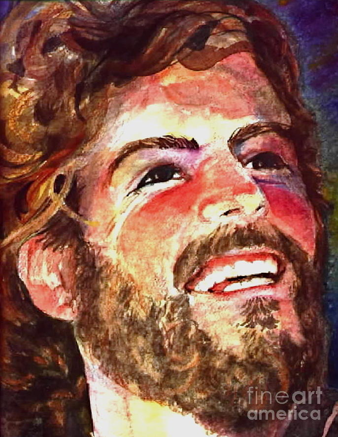 Laughing Jesus Painting By Reveille Kennedy