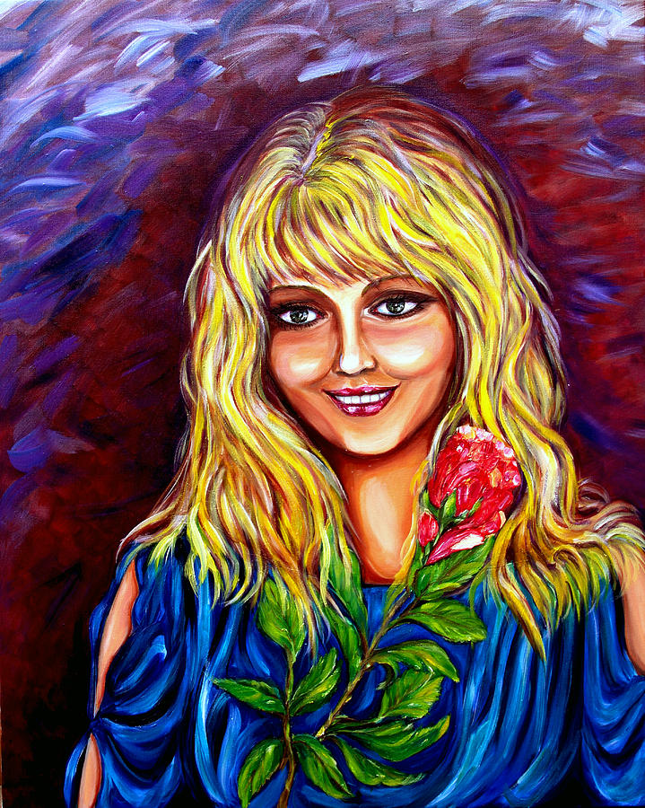 Laughing Rose Painting by Yelena Rubin