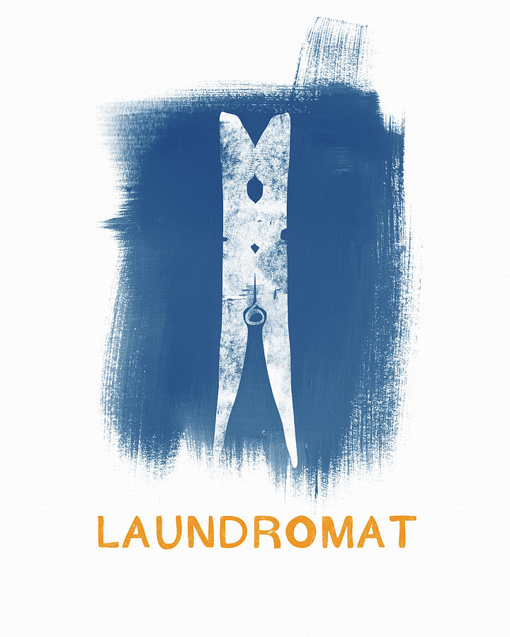 Laundromat- Art by Linda Woods Painting by Linda Woods