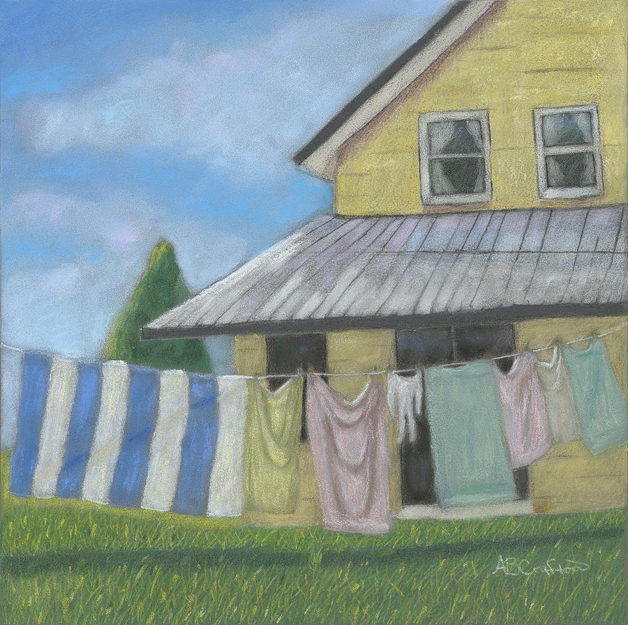 Laundry Day Painting by Arlene Crafton