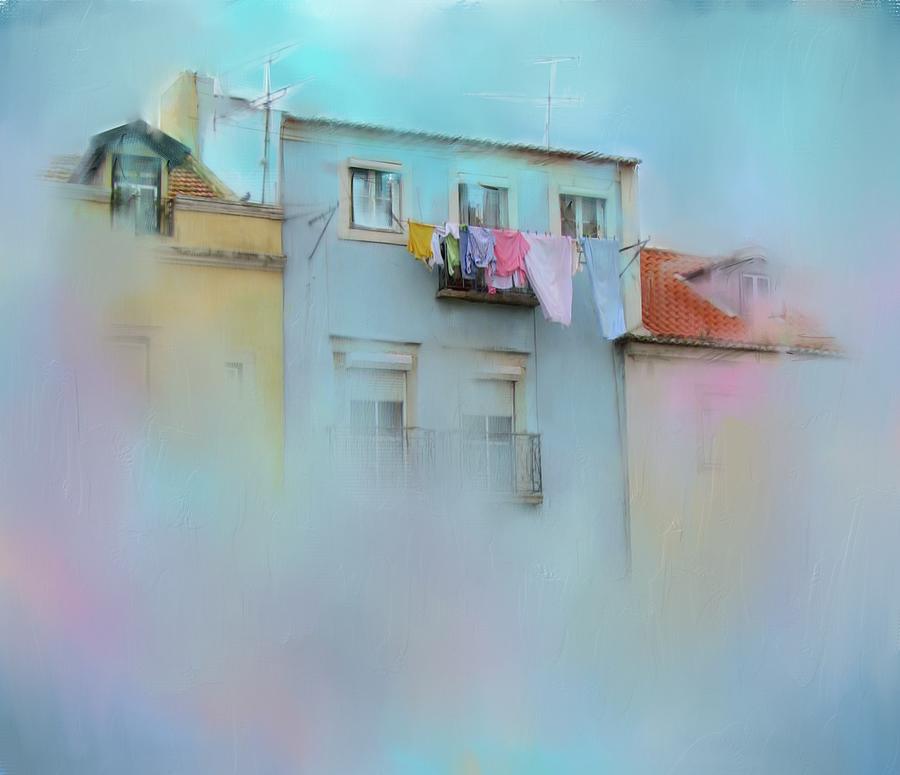 Architecture Photograph - Laundry Day Blues by Carla Parris