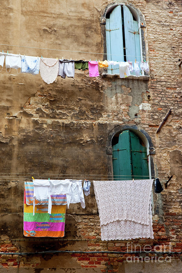 Laundry Photograph - Laundry Day in Venice by Brian Jannsen