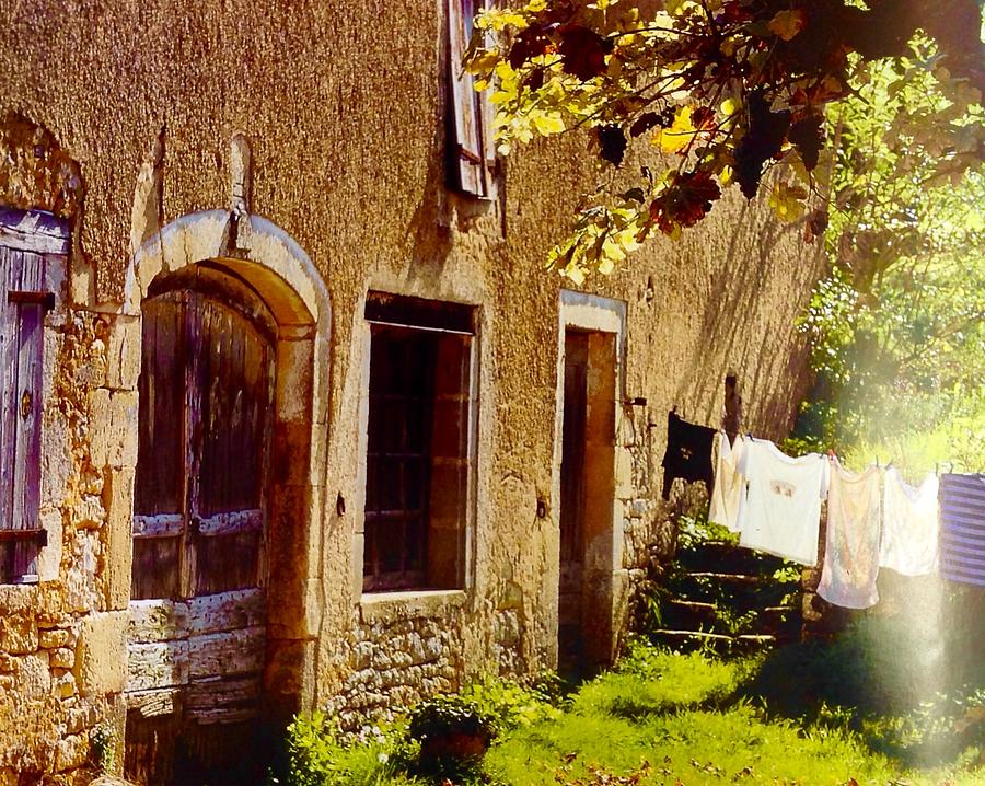 Laundry Day Provencal Photograph by Jacqueline Manos