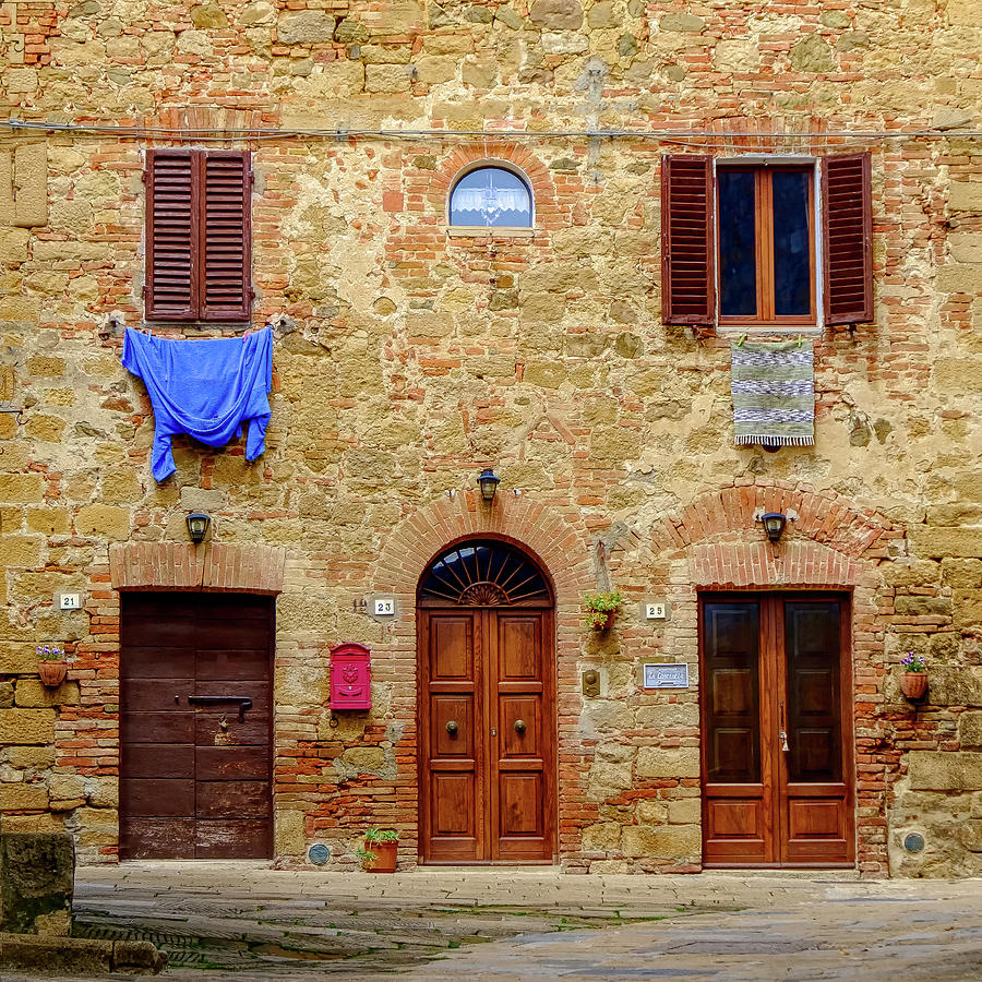 Laundry in the Windows Photograph by Georgette Grossman