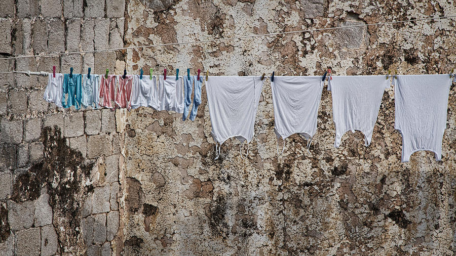 Laundry Line - Dubrovnik Croatia Photograph by Stuart Litoff