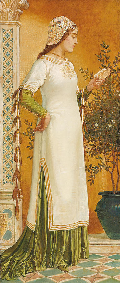 Laura Reading Painting by Walter Crane Laura Reading Painting by Walter Crane