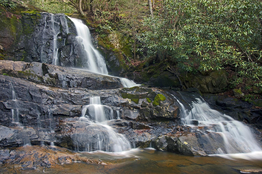 Mountain Photograph - Laurel Falls in Great Smoky Mountains National Park by Brendan Reals