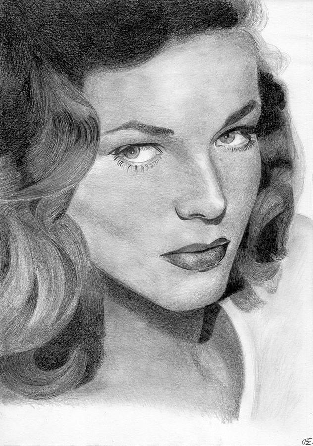 Lauren Bacall Drawing by Eniko Tanyi - Fine Art America