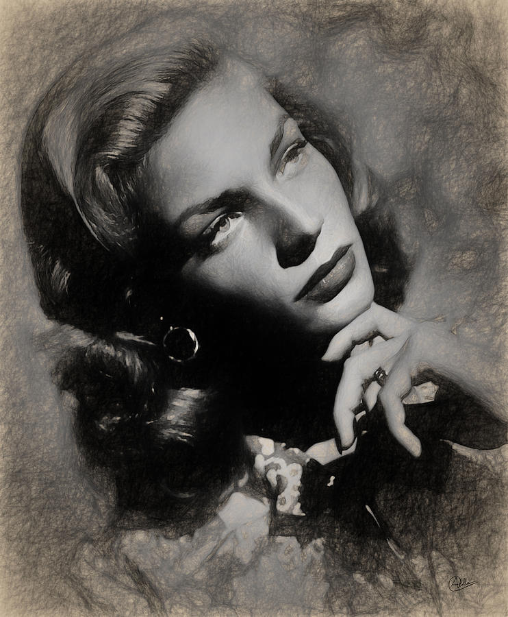 Lauren Bacall Digital Art by Quim Abella