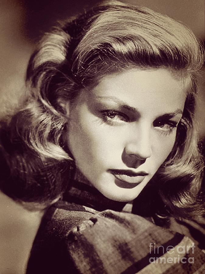Hollywood Photograph - Lauren Bacall, Vintage Movie Star by Esoterica Art Agency