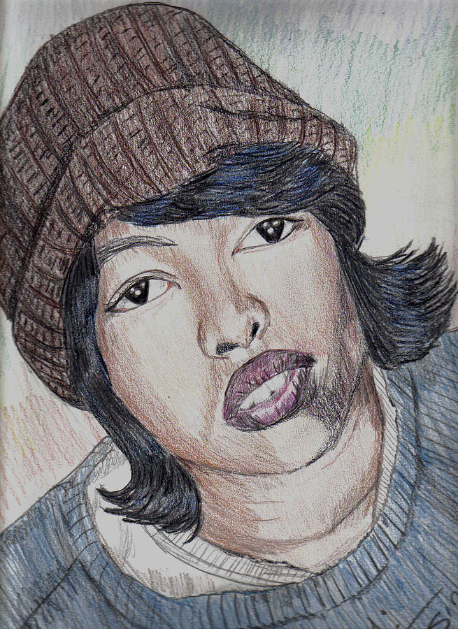 Portrait Drawing - Laurn Hill of the Fugees by Thomasina Marks