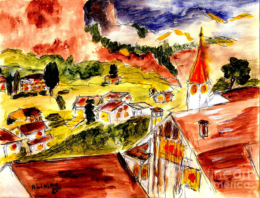 Lauterbrunnen 3 Painting by Richard W Linford