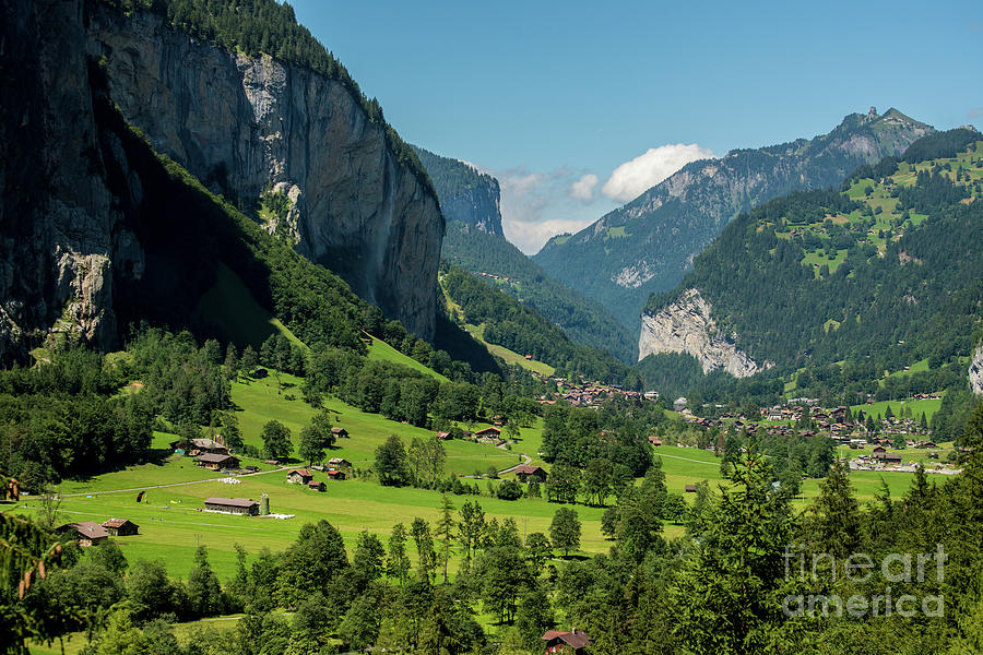 Lauterbrunnen Mountain Valley - Swiss Alps - Switzerland Photograph by Gary Whitton