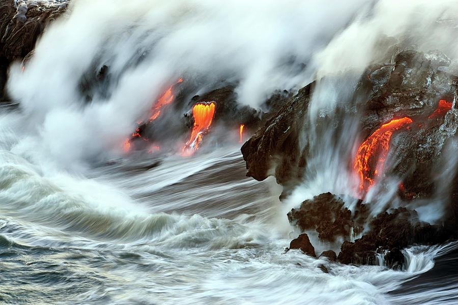 Landscape Photograph - Lava and Ocean by Christopher Johnson