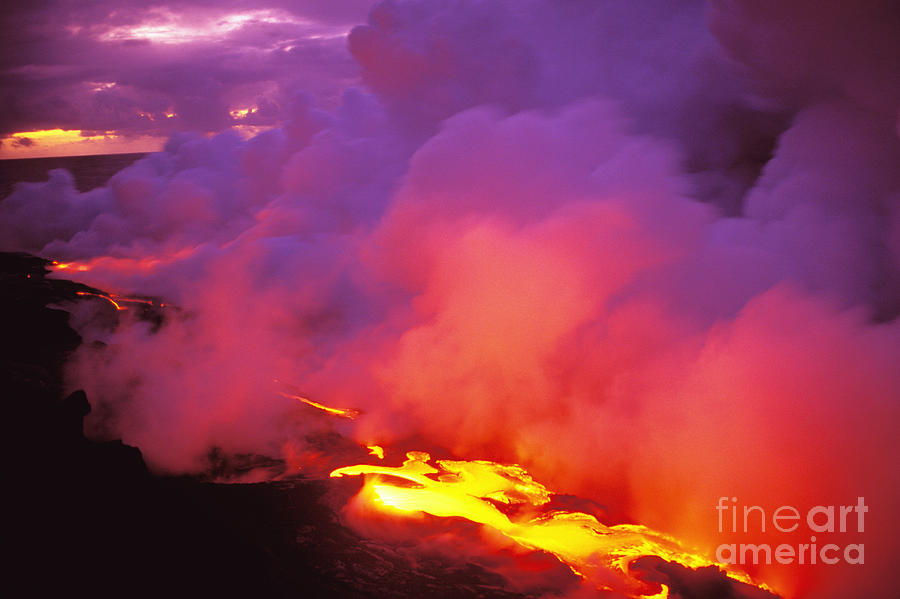 Lava And Smoke Photograph by Peter French - Printscapes